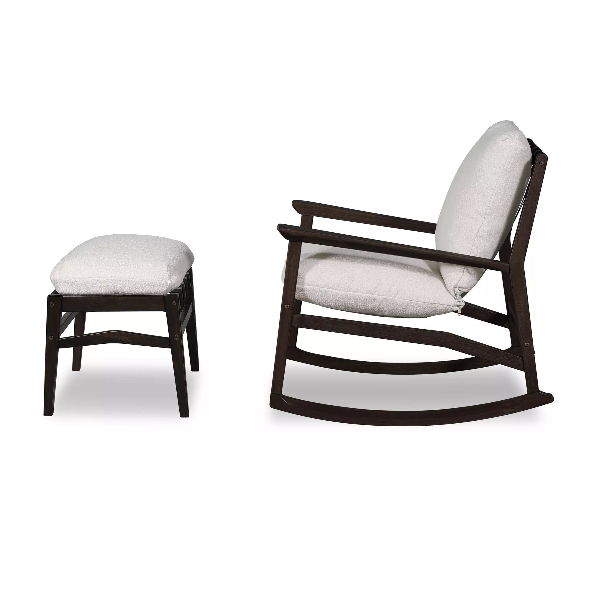 Mid Century Rocking Chair + Ottoman