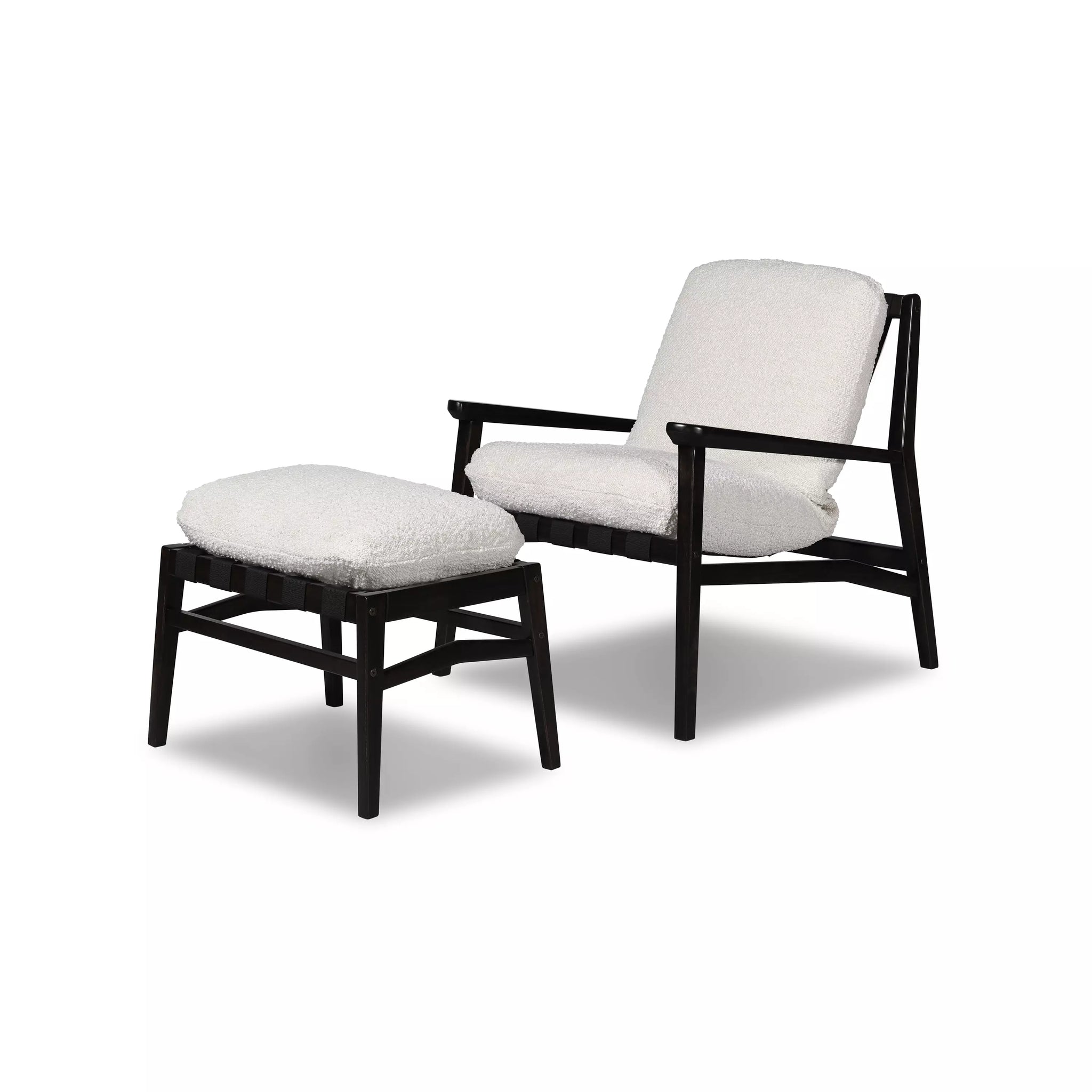 Mid Century Lounge Chair + Ottoman