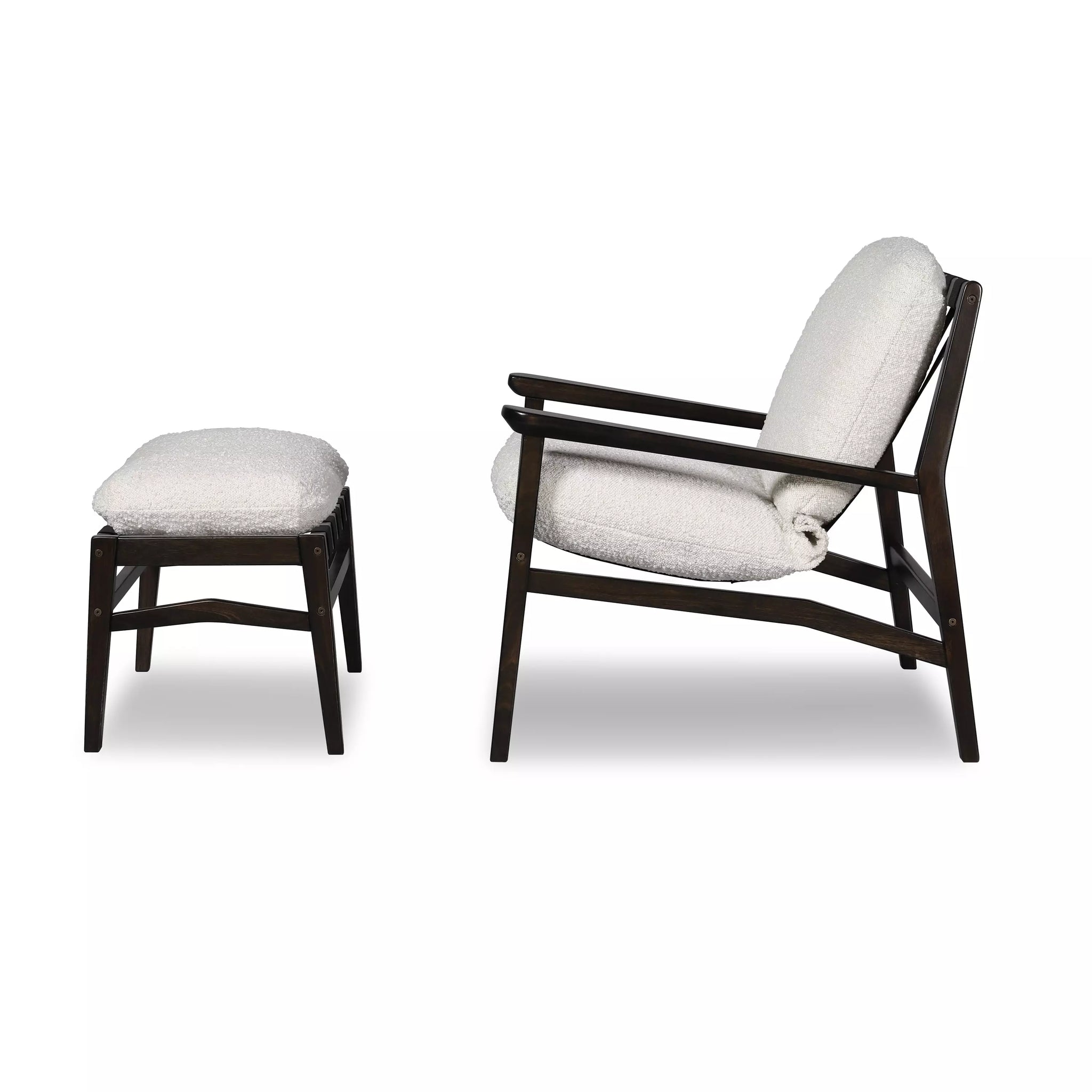 Mid Century Lounge Chair + Ottoman