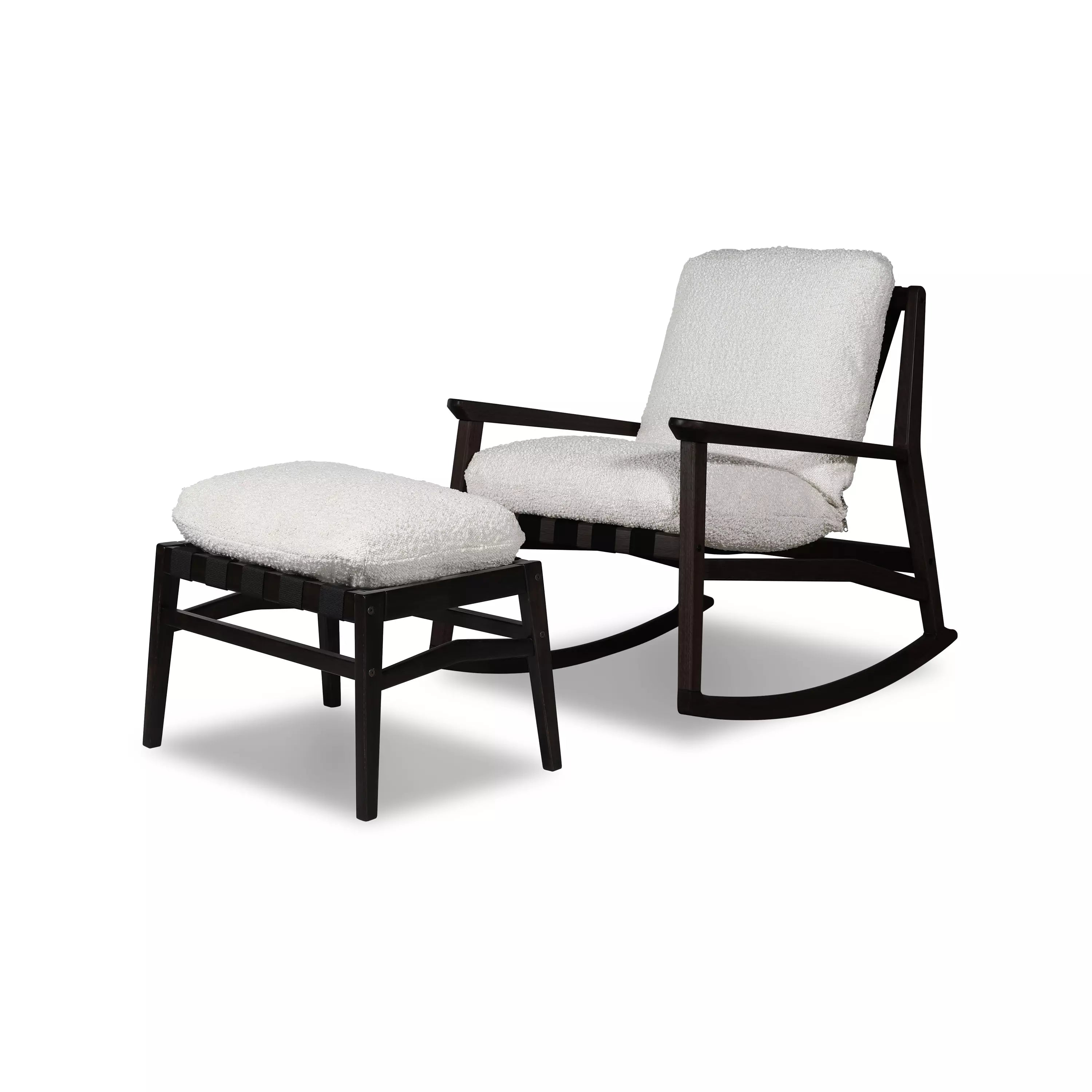 Mid Century Rocking Chair + Ottoman