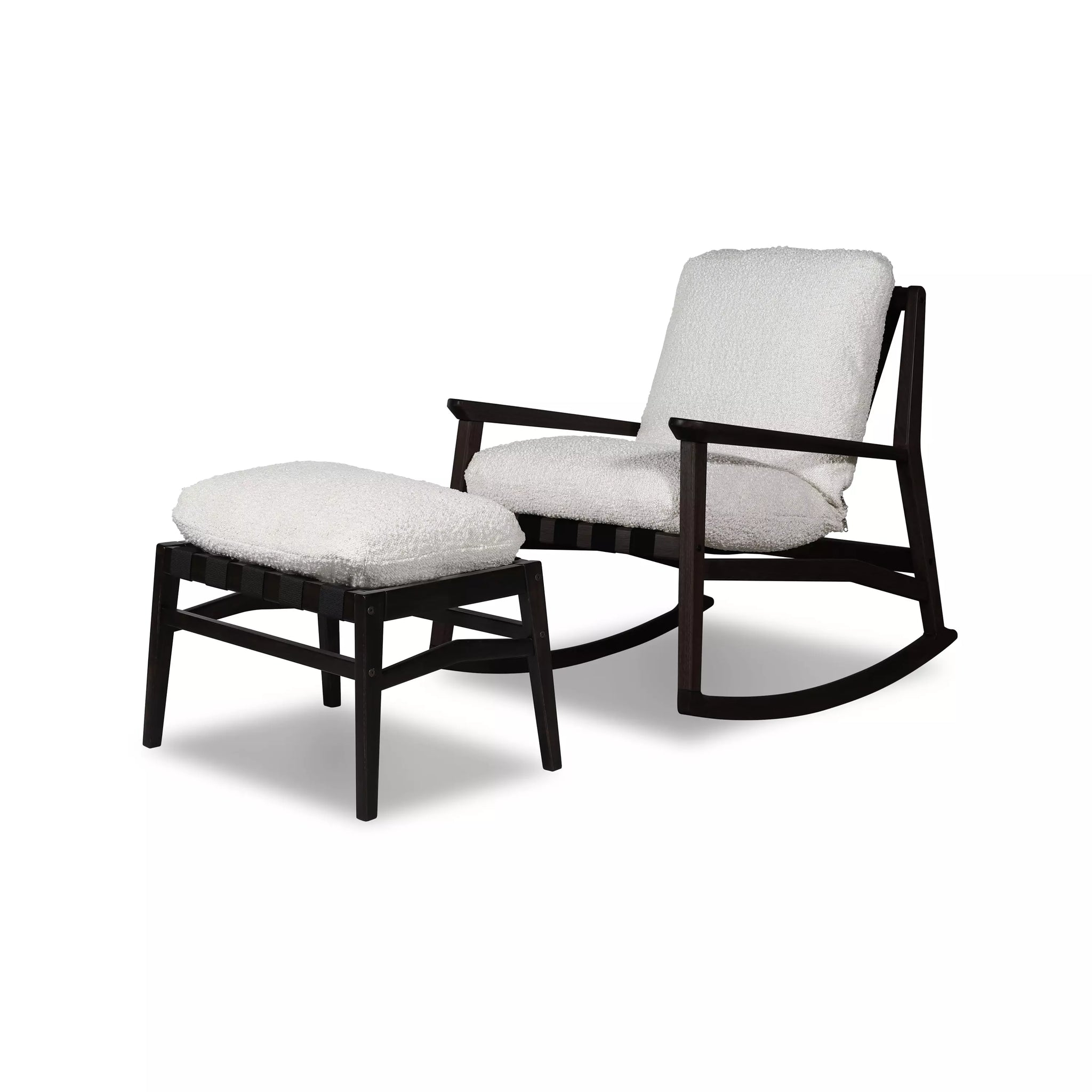Mid Century Rocking Chair + Ottoman