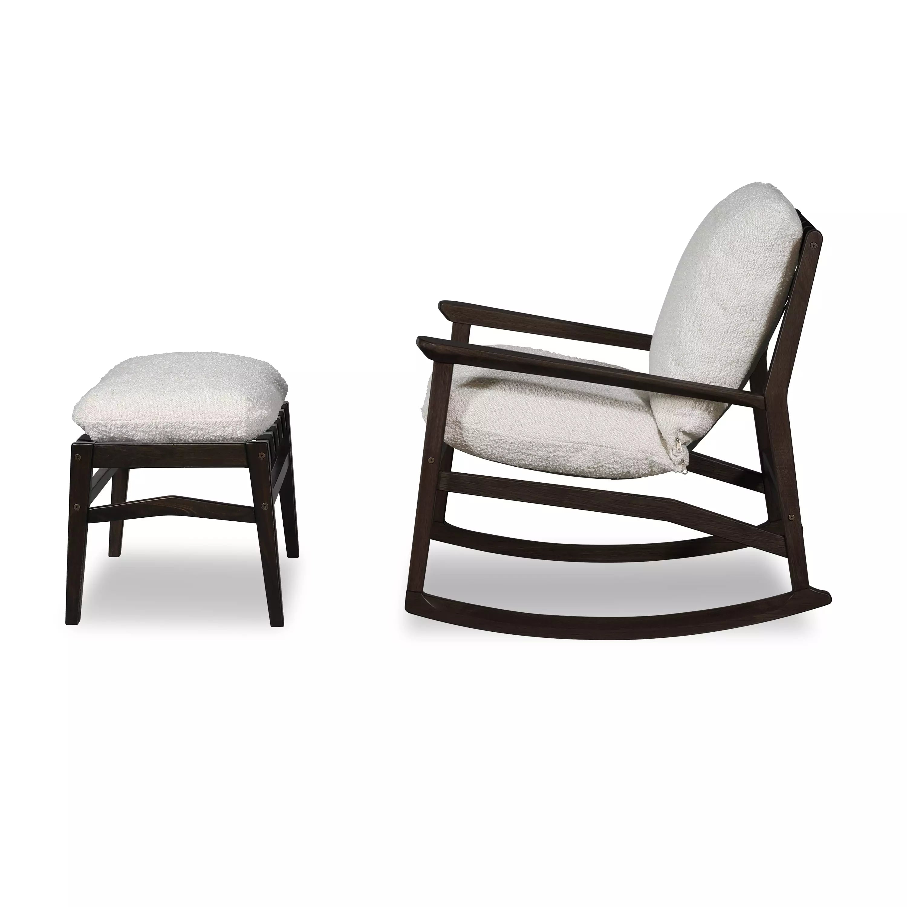 Mid Century Rocking Chair + Ottoman