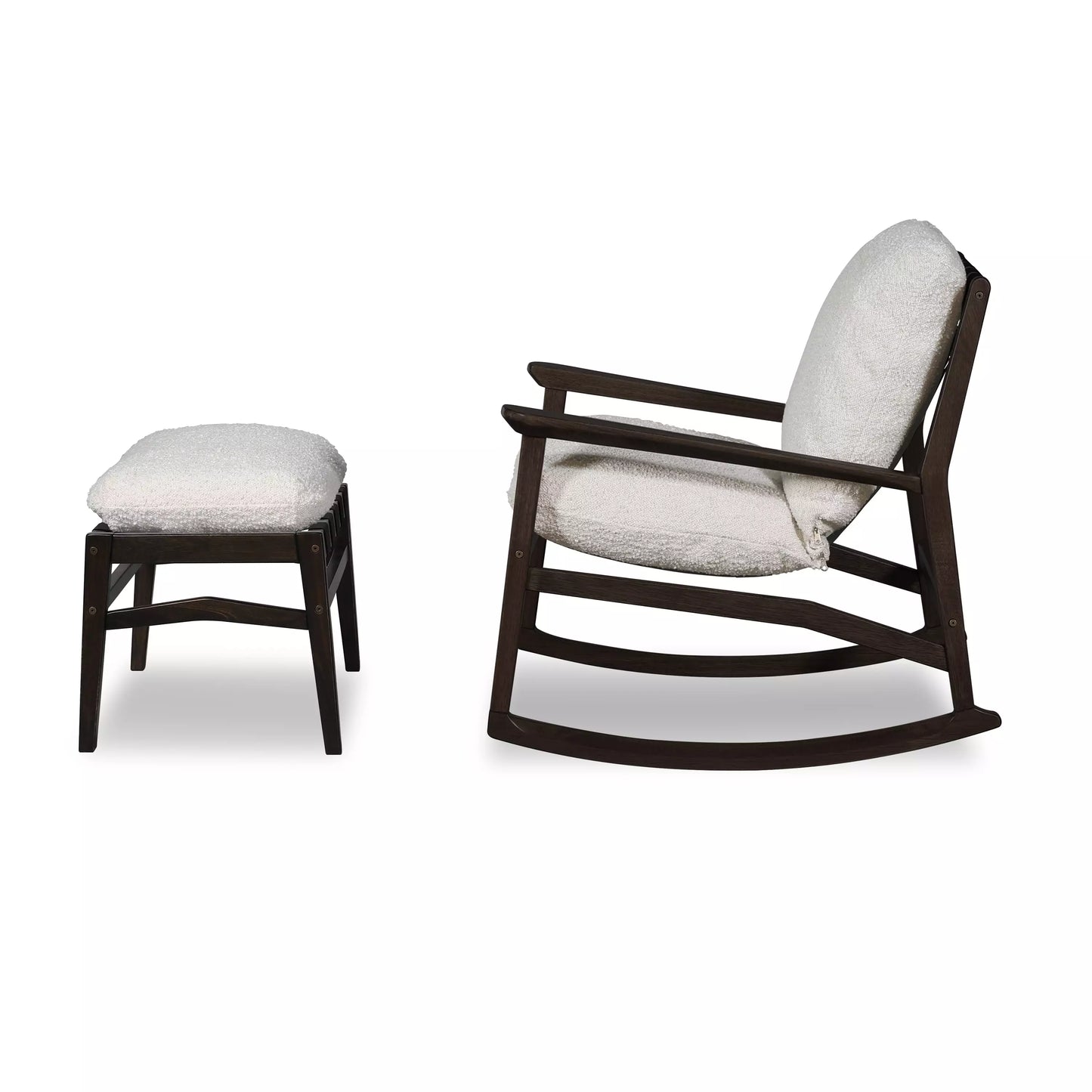 Mid Century Rocking Chair + Ottoman