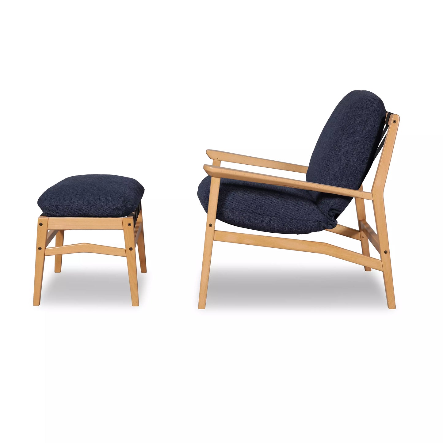 Mid Century Lounge Chair + Ottoman