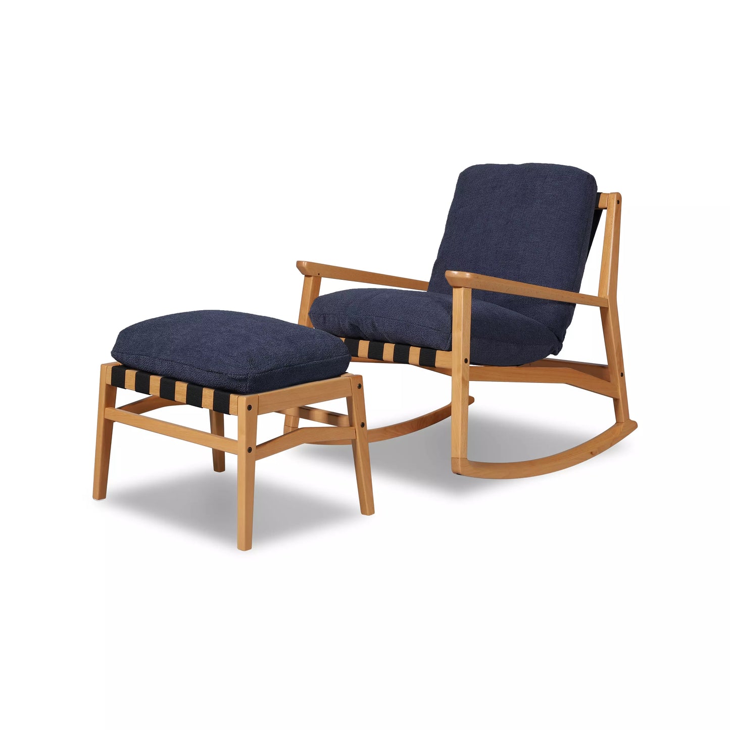 Mid Century Rocking Chair + Ottoman