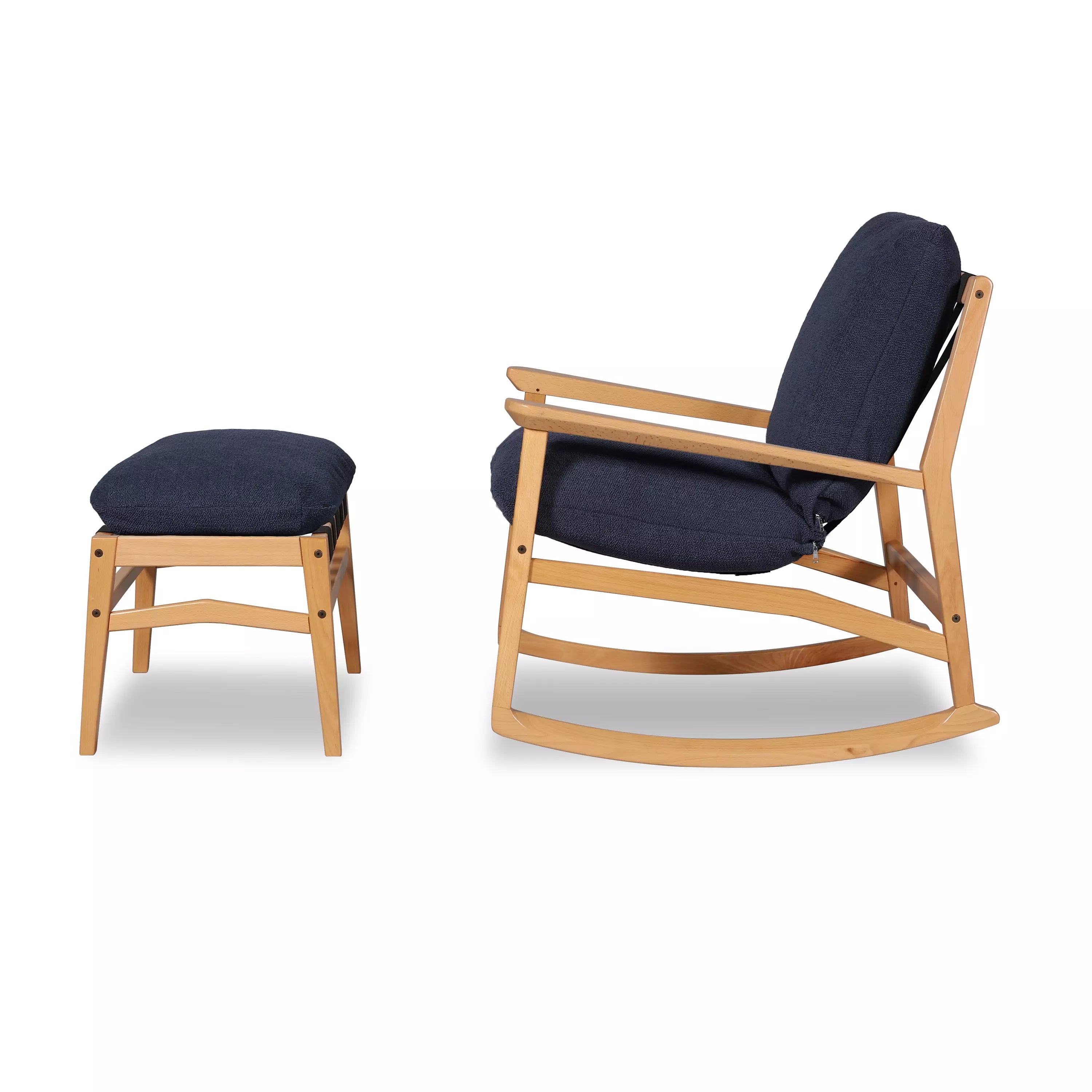 Mid Century Rocking Chair + Ottoman