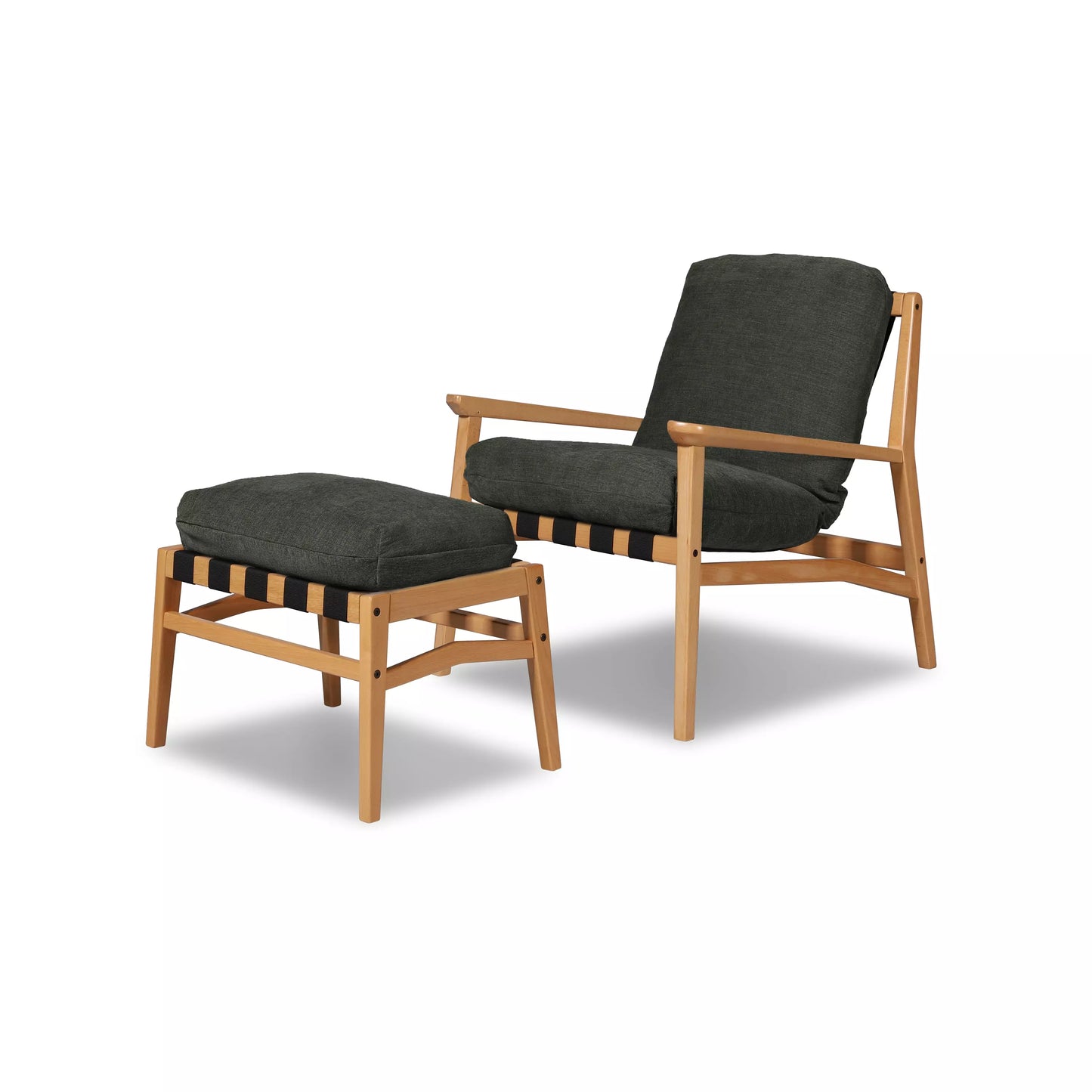 Mid Century Lounge Chair + Ottoman