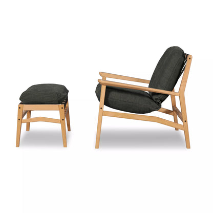 Mid Century Lounge Chair + Ottoman