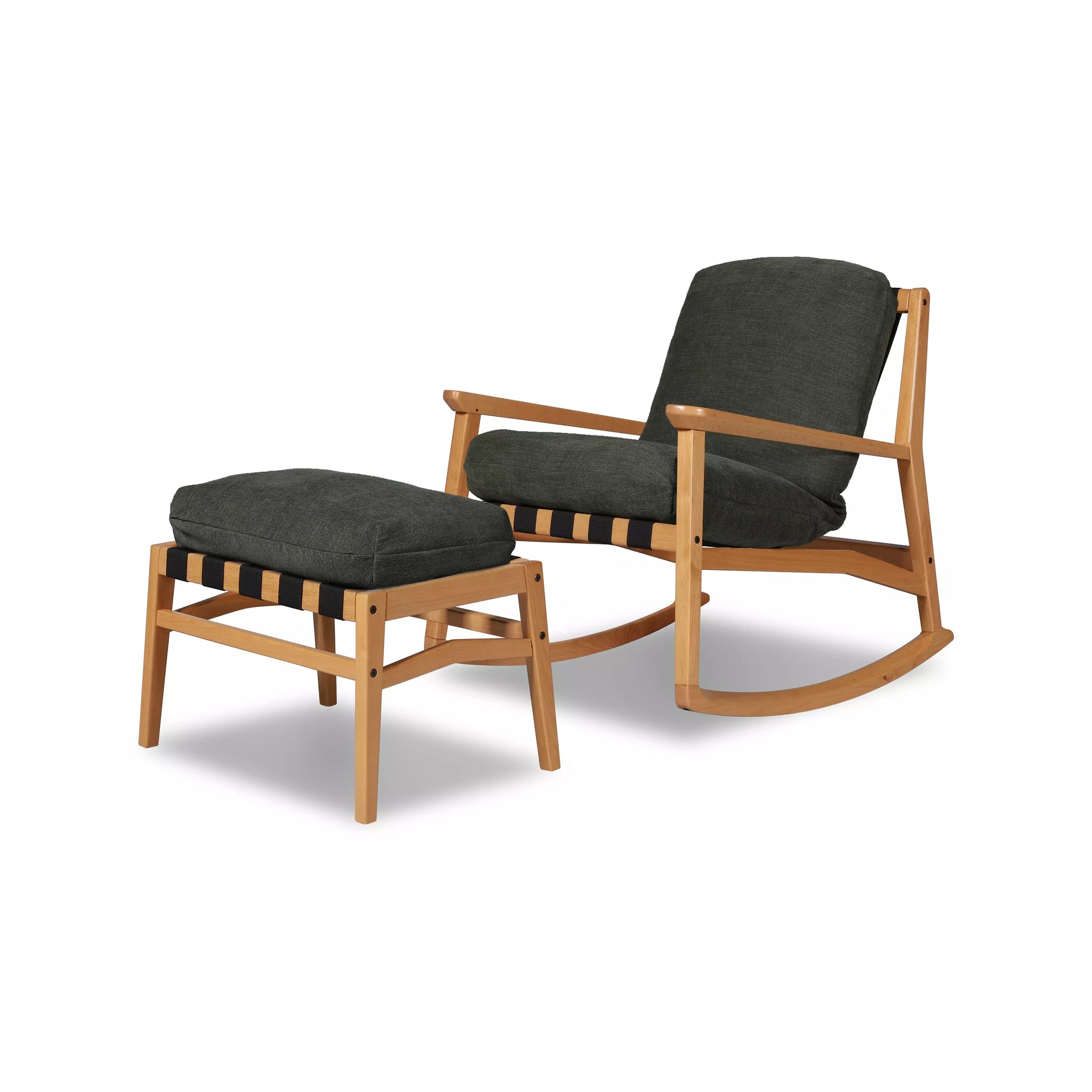 Mid Century Rocking Chair + Ottoman