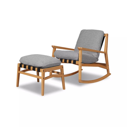 Mid Century Rocking Chair + Ottoman