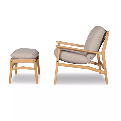 Mid Century Lounge Chair + Ottoman