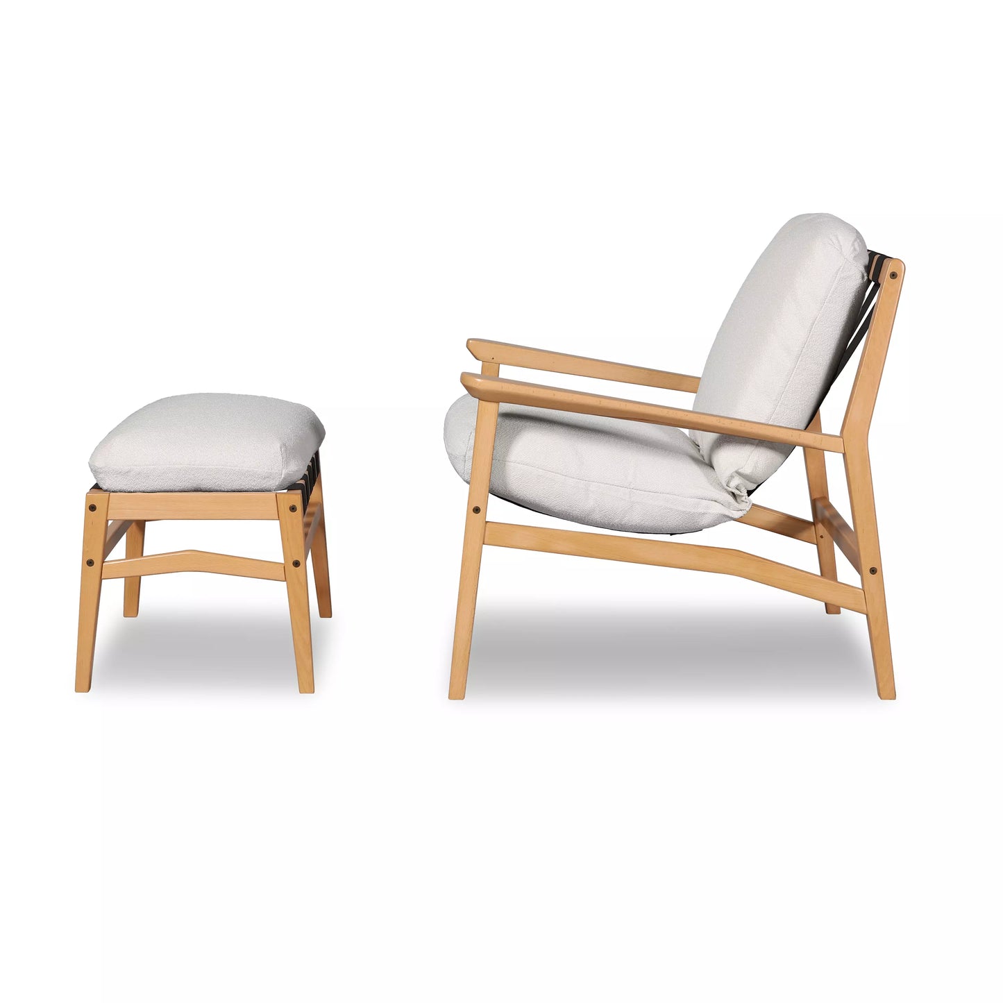 Mid Century Lounge Chair + Ottoman