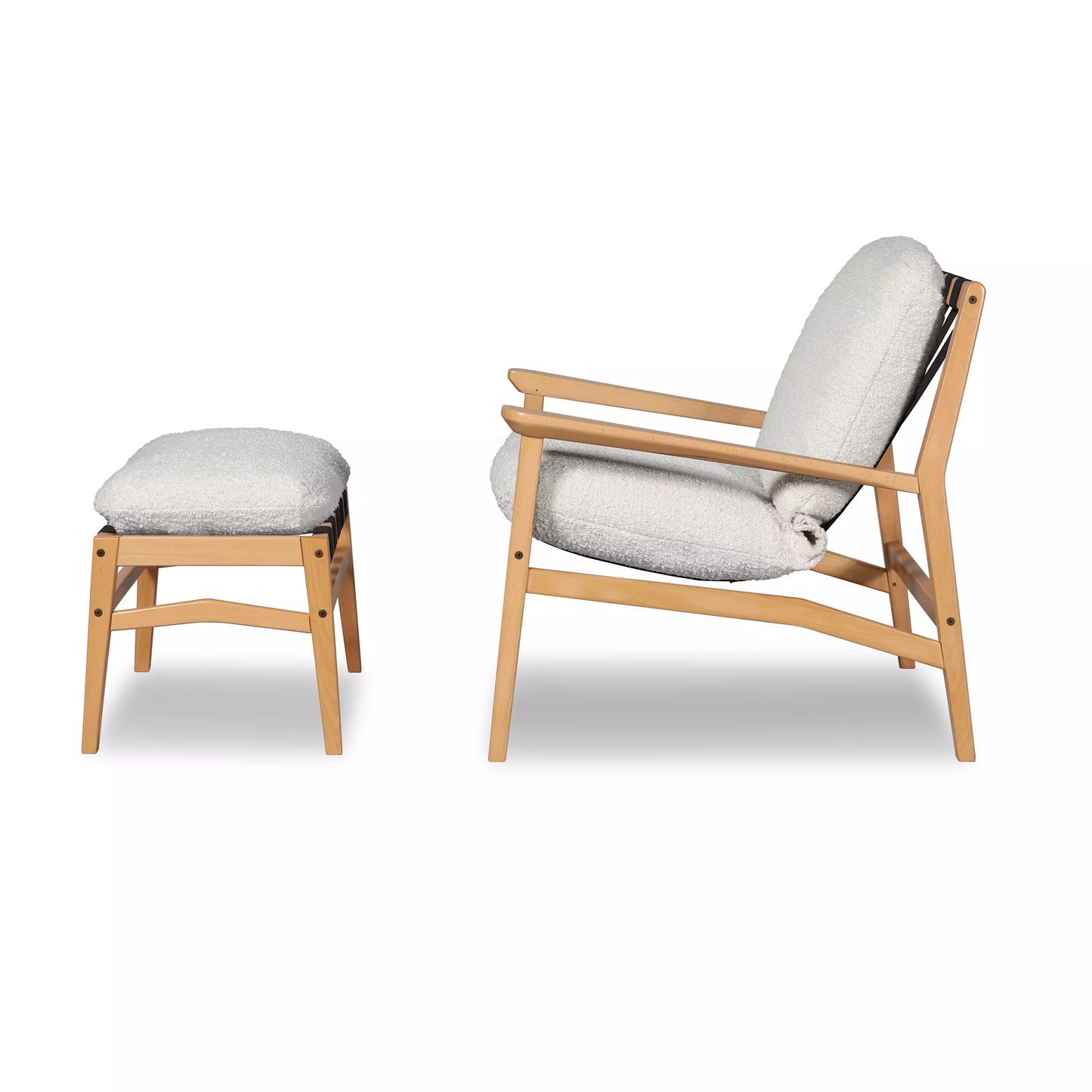 Mid Century Lounge Chair + Ottoman
