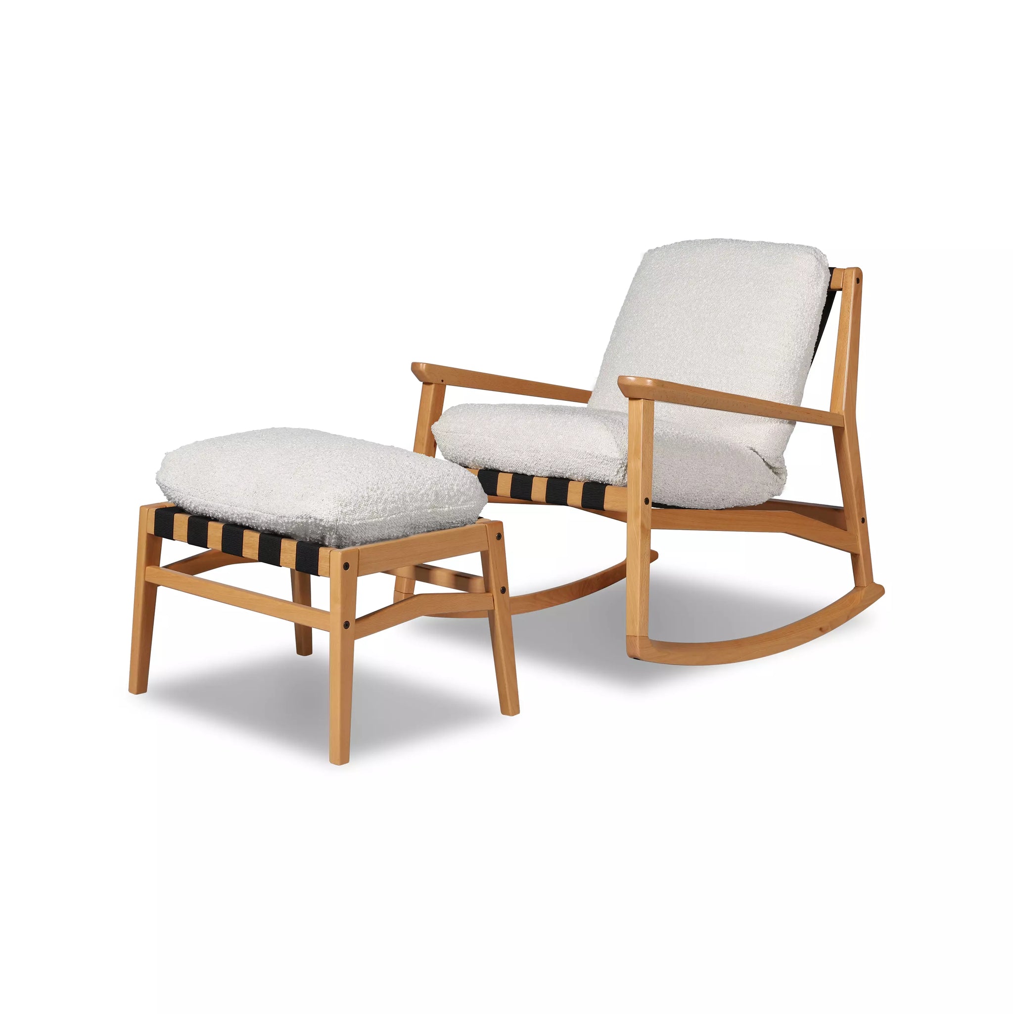Mid Century Rocking Chair + Ottoman