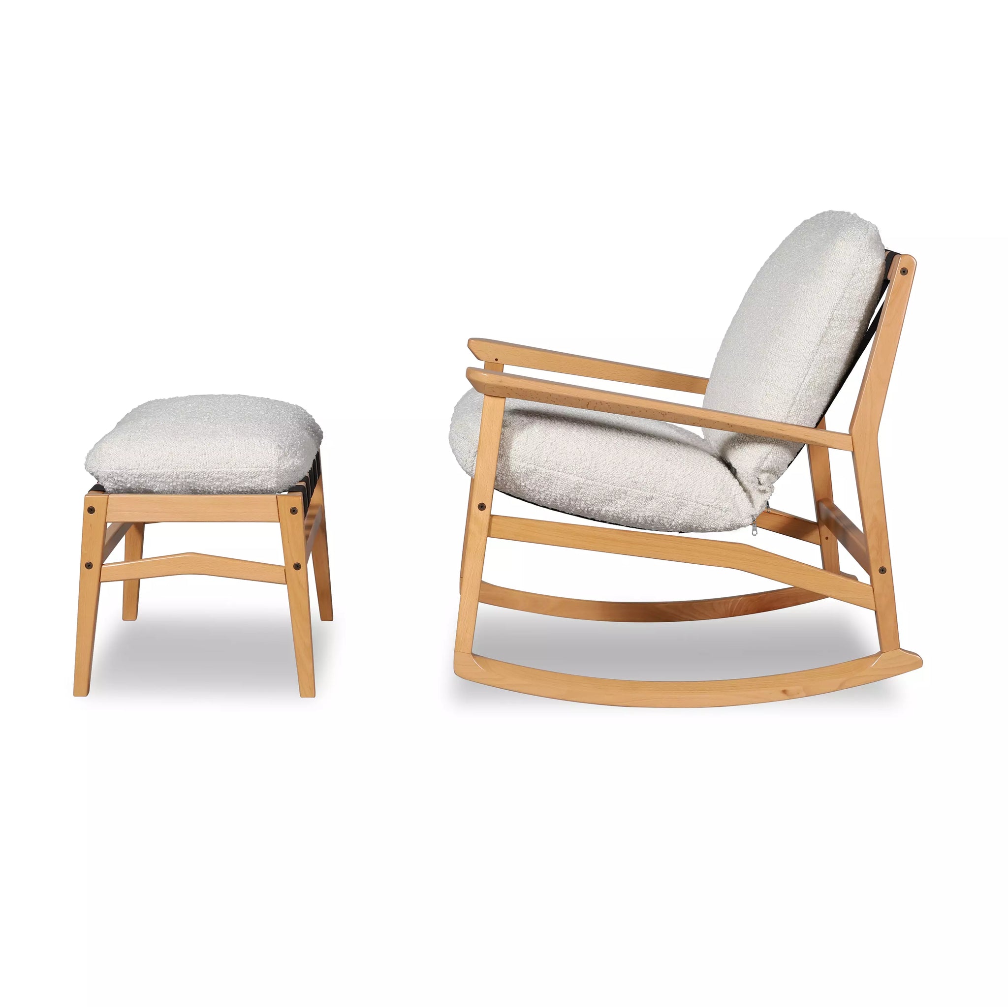 Mid Century Rocking Chair + Ottoman