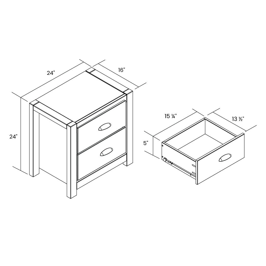 Montauk Two-Drawer Nightstand