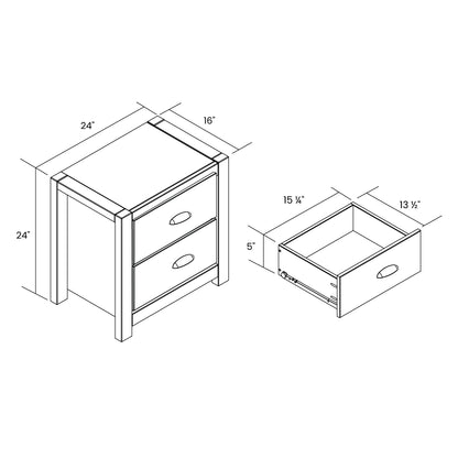 Montauk Two-Drawer Nightstand