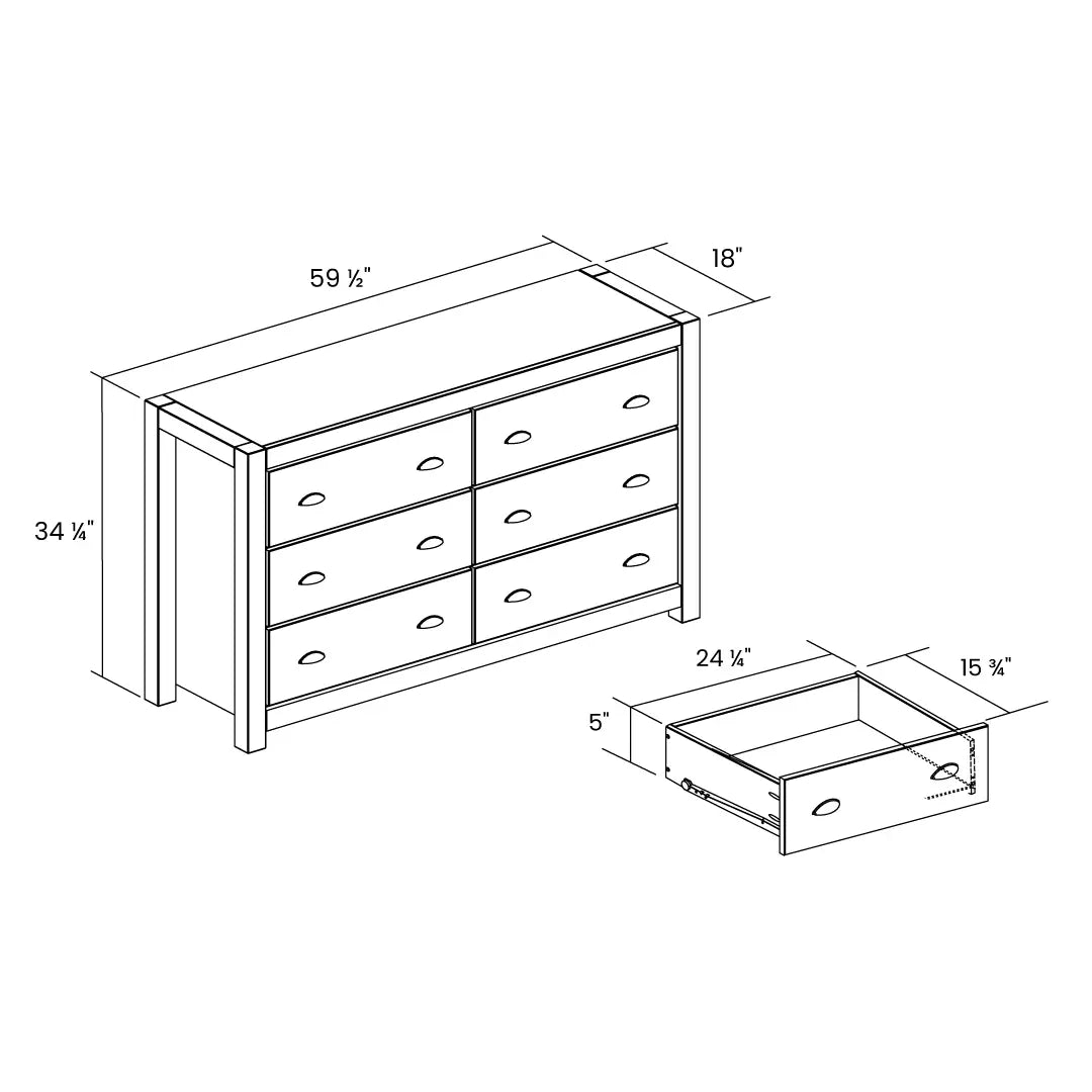 Montauk 6-Drawer Dresser