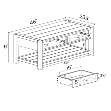 Montauk Coffee Table – Grain Wood Furniture Montauk Coffee Table – Grain Wood Furniture