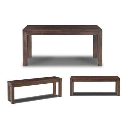 Montauk Solid Wood Dining Set (3-Piece)