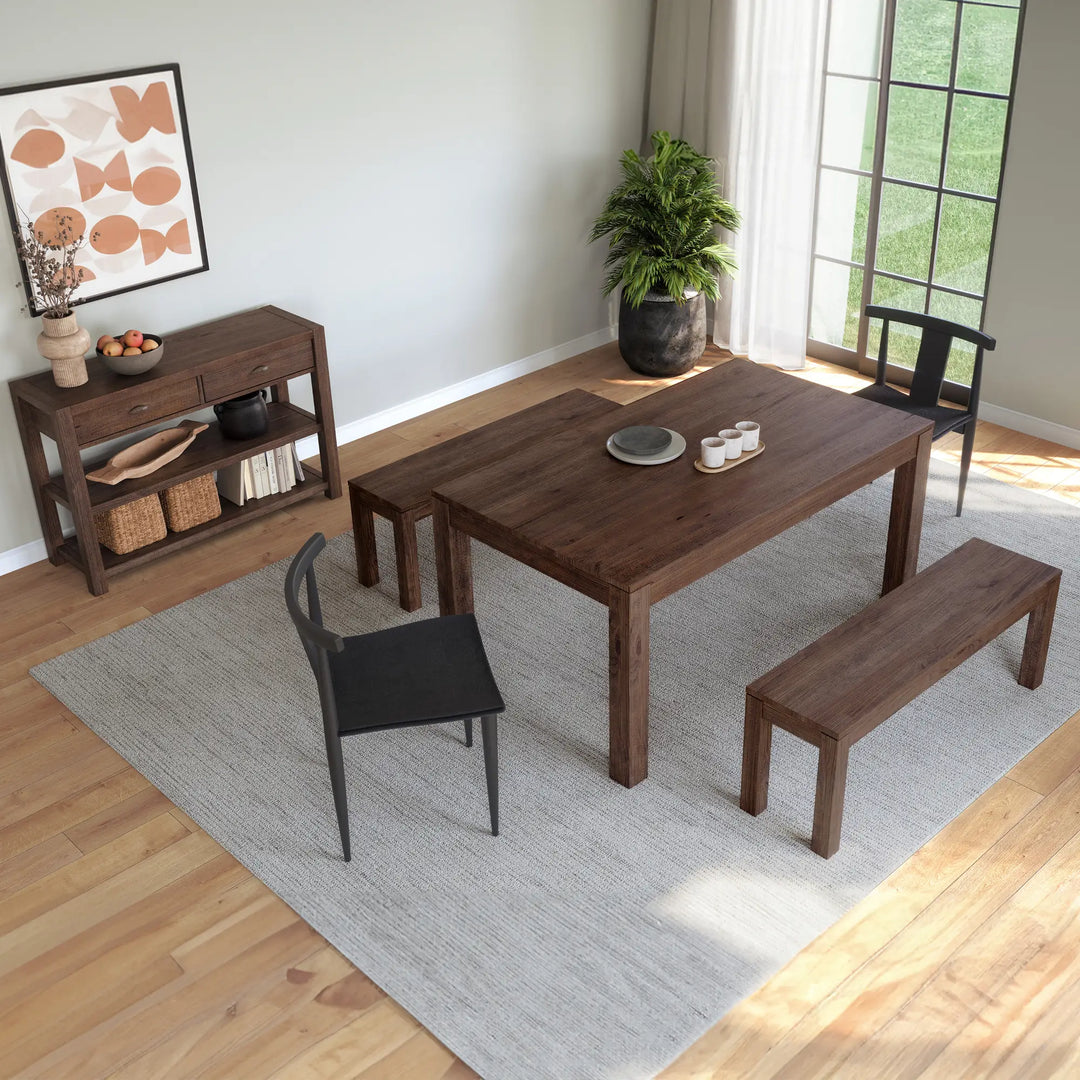 Montauk Dining Bundle (4-Piece) - Rustic Walnut