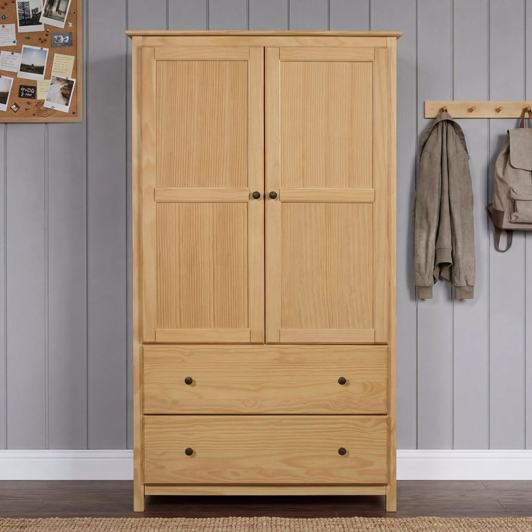 Shaker 2-Door Wardrobe – Grain Wood Furniture