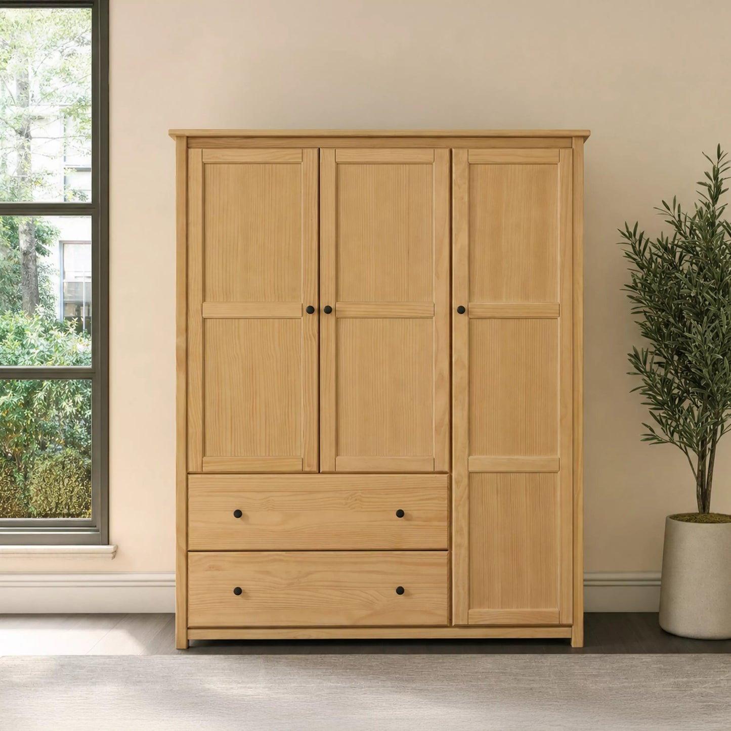 Shaker 3-Door Wardrobe