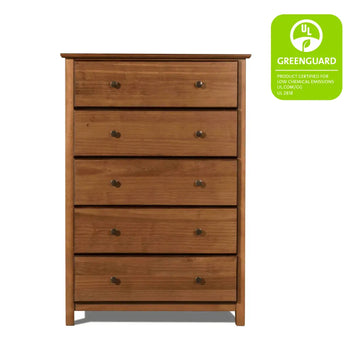 Grain Wood Furniture Shaker 5-Drawer Chest, Cherry Grain Wood Furniture Shaker 5-Drawer Chest, Cherry