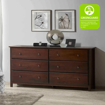 Shaker Solid Wood 6-Drawer Dresser Grain Wood Furniture Color: Natural Shaker Solid Wood 6-Drawer Dresser Grain Wood Furniture Color: Natural