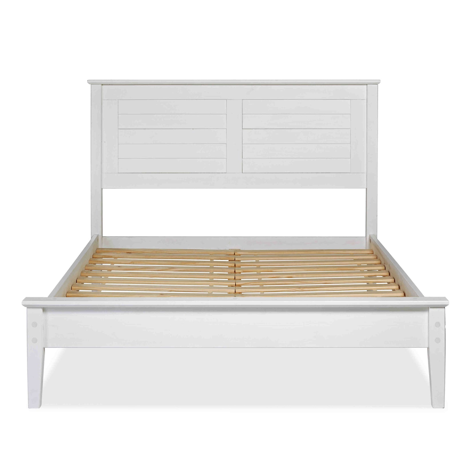 Greenport Louvered Platform Bed Grain Wood Furniture
