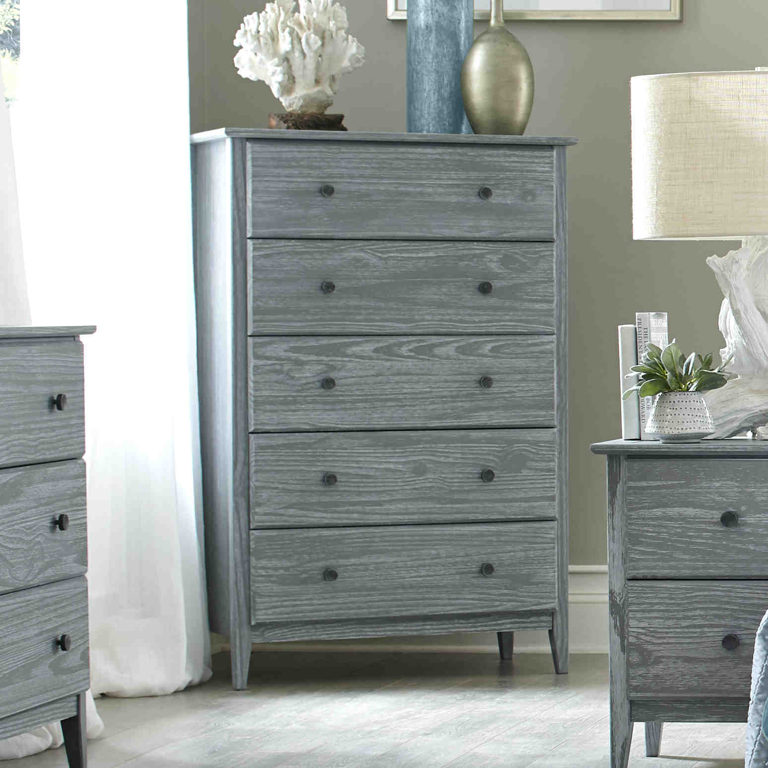 Brushed on sale grey dresser