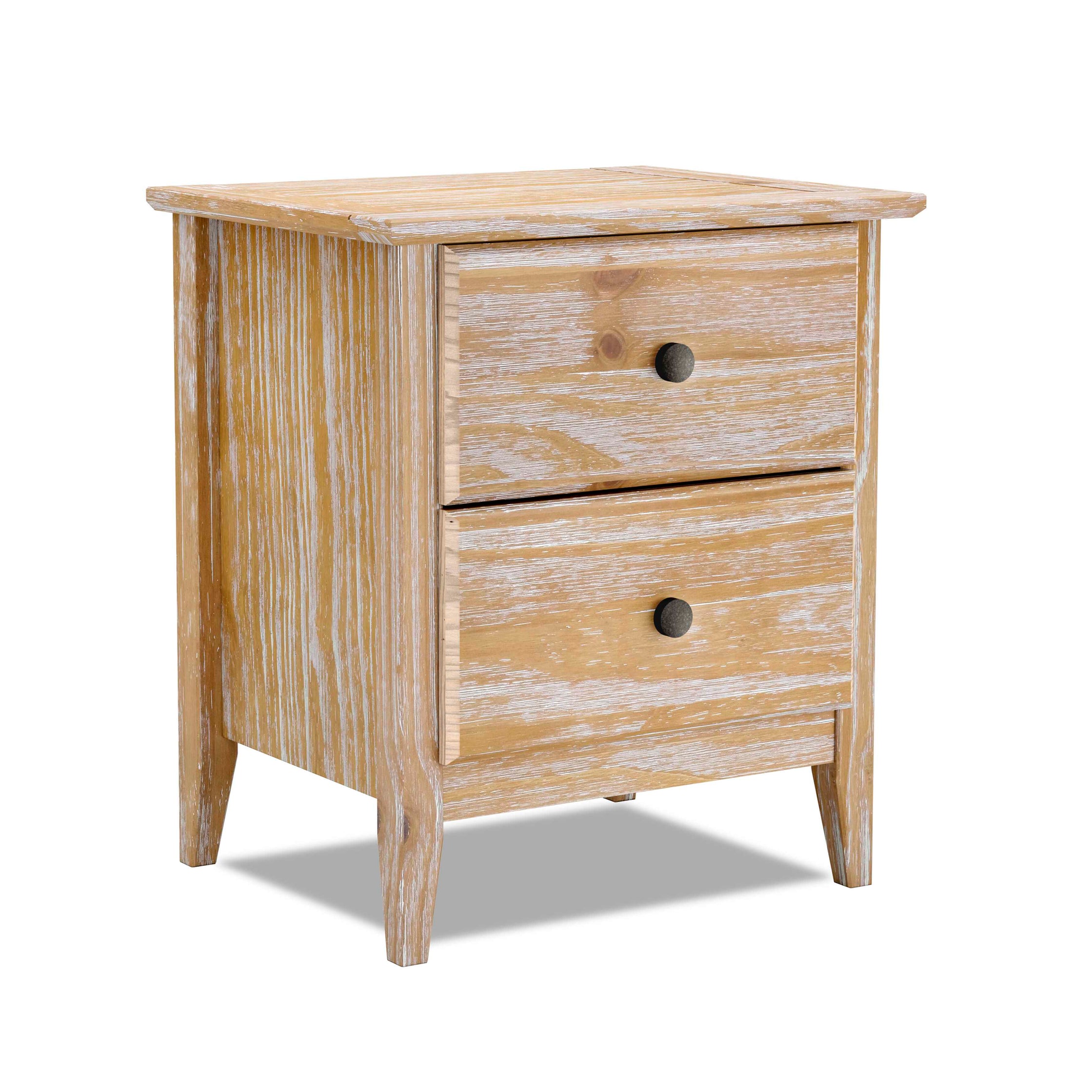 Greenport 2Drawer Nightstand Grain Wood Furniture