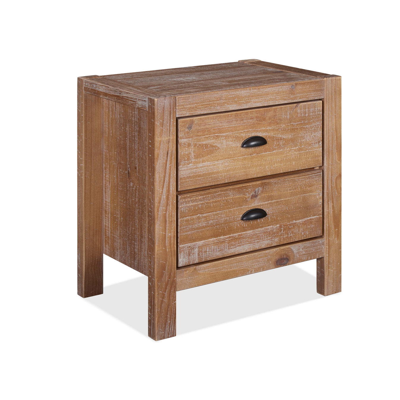 Montauk Two-Drawer Nightstand – Grain Wood Furniture