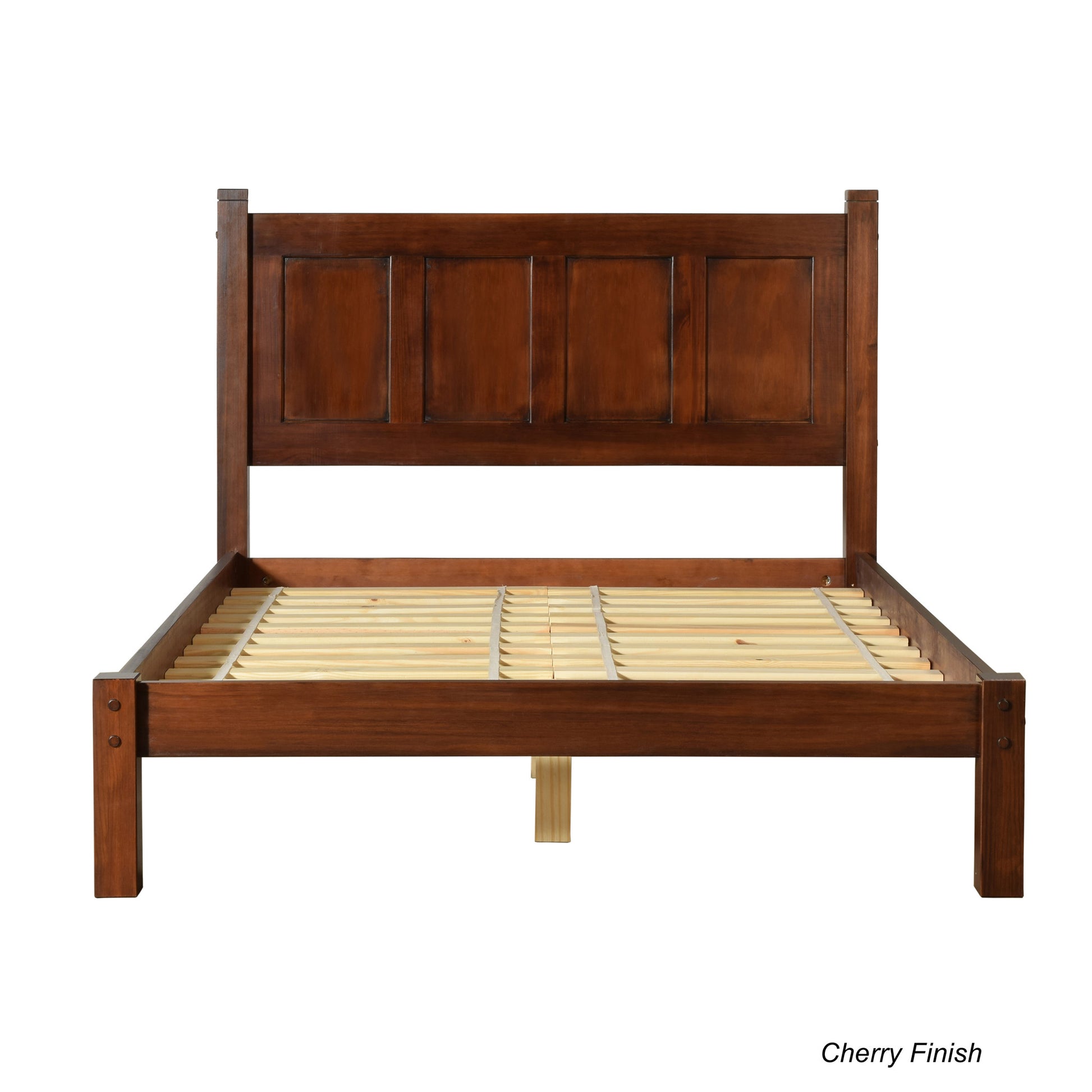 Shaker Queen Panel Platform Bed - Cherry - Grain Wood Furniture - 4