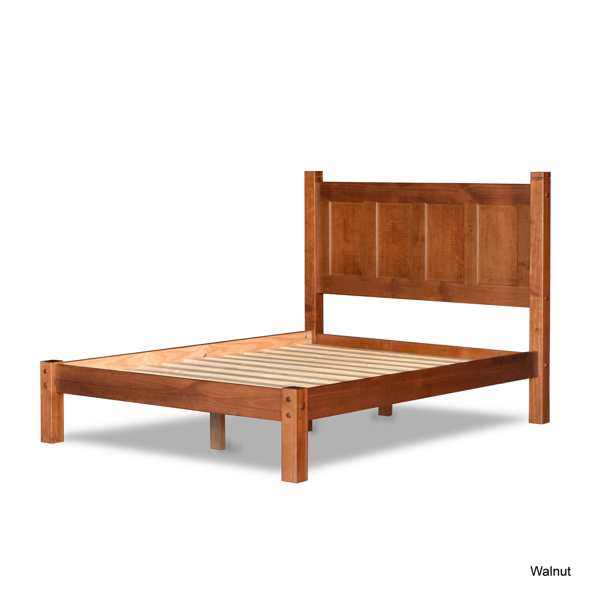 Shaker Panel Platform Bed Grain Wood Furniture