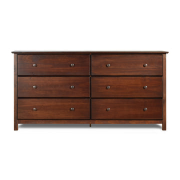 Grain Wood Furniture Shaker-style 6-Drawer Solid Wood Dresser - Walnut Grain Wood Furniture Shaker-style 6-Drawer Solid Wood Dresser - Walnut