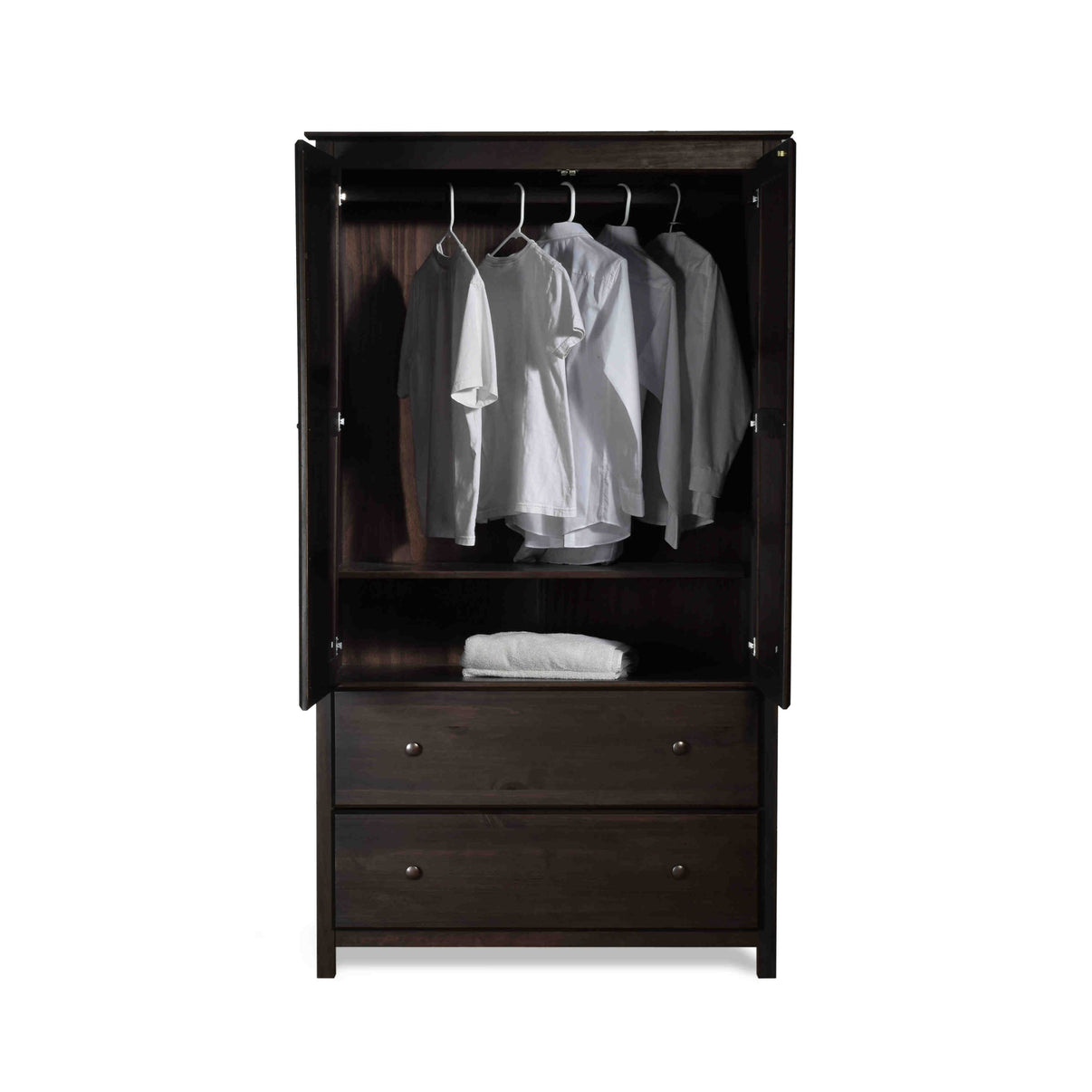 Shaker 2-Door Wardrobe – Grain Wood Furniture