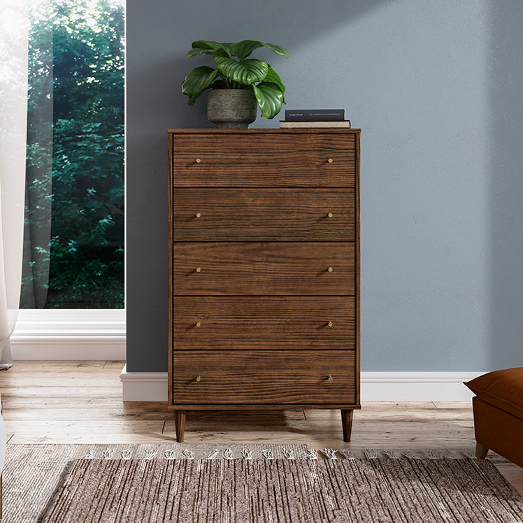 Grain Wood Furniture Mid Century 5-Drawer Chest