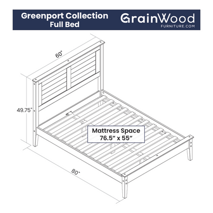 Greenport Louvered Platform Bed