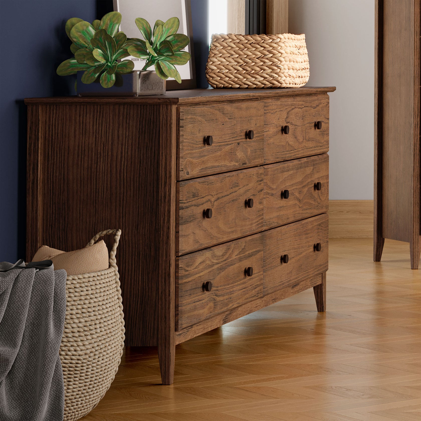 Greenport 6Drawer Dresser Grain Wood Furniture