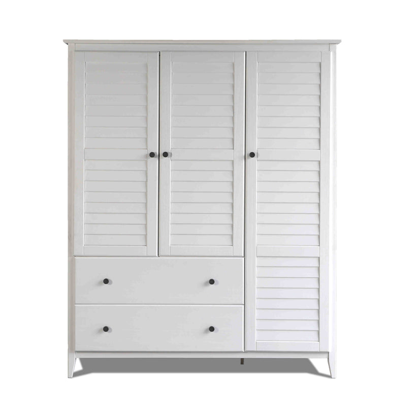 Greenport 3Door Wardrobe Grain Wood Furniture