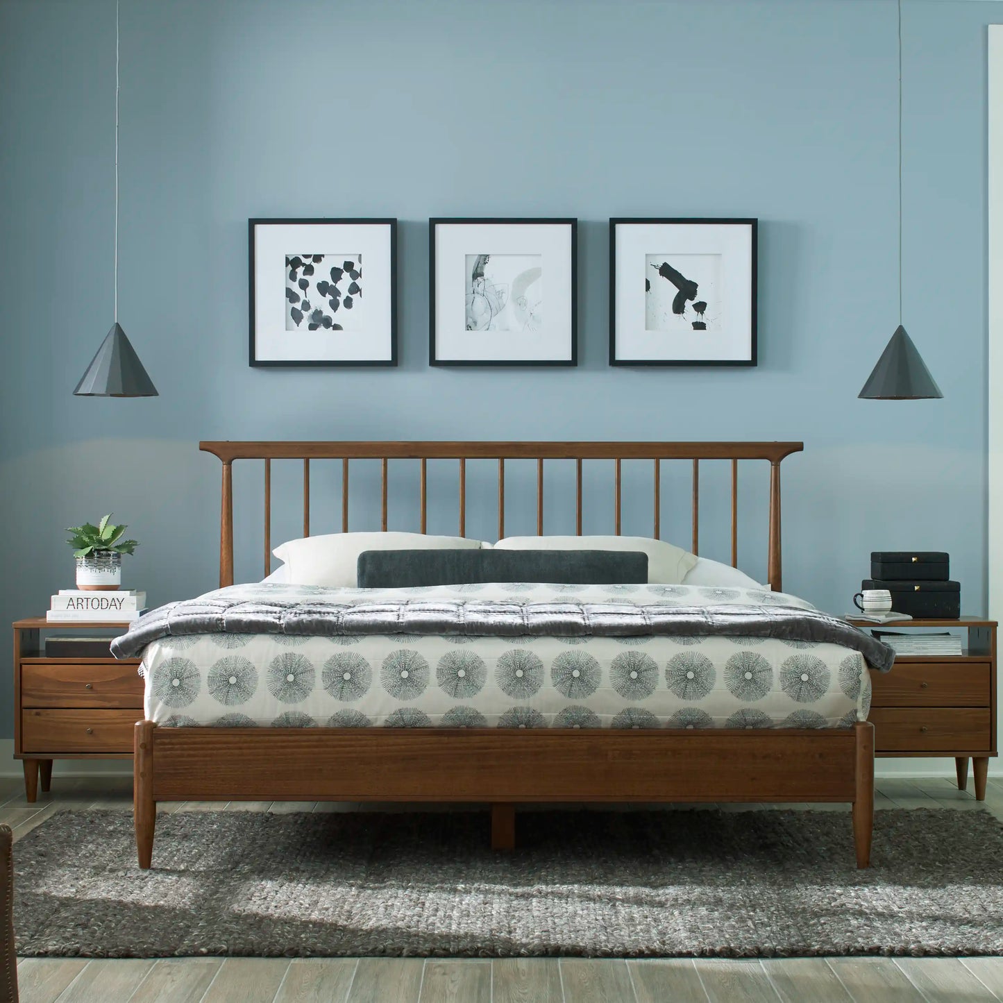 Grain Wood Furniture Mid Century Spin...