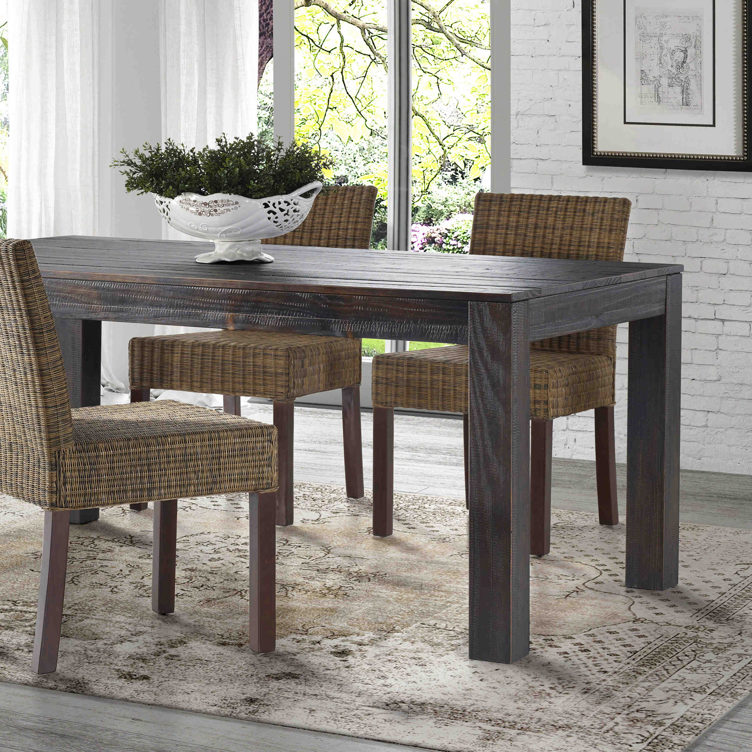 Solid wood discount dining room table