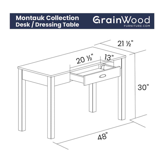 Montauk Desk / Dressing Table Grain Wood Furniture