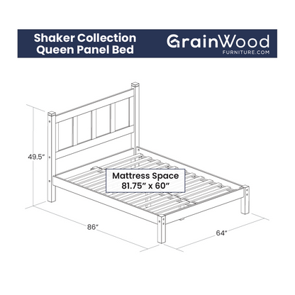 Shaker Panel Platform Bed