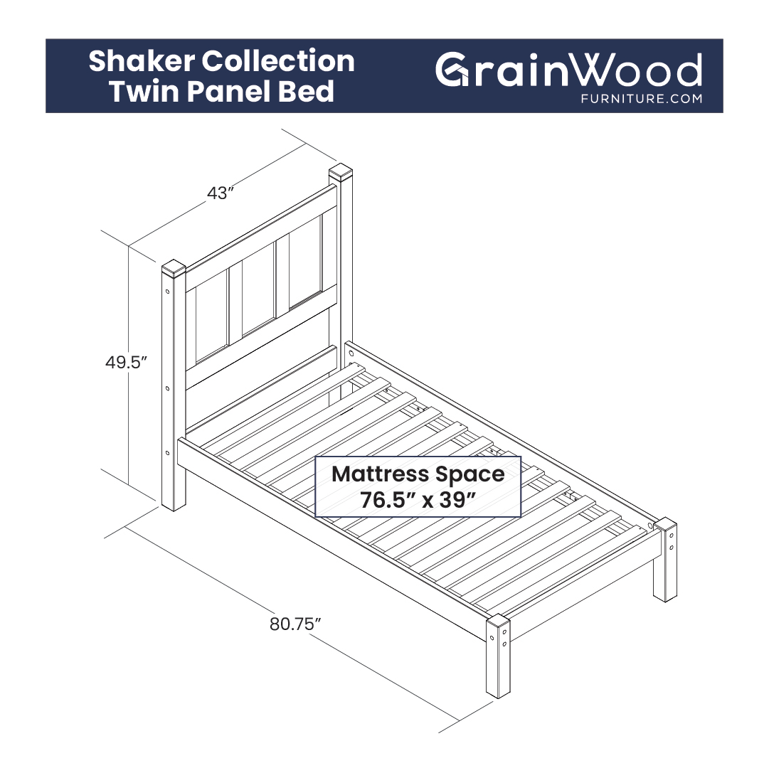 Shaker Panel Platform Bed