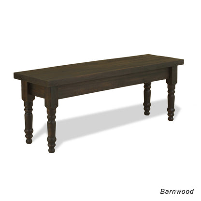 Valerie Solid Wood Bench - Barnwood - Grain Wood Furniture - 1