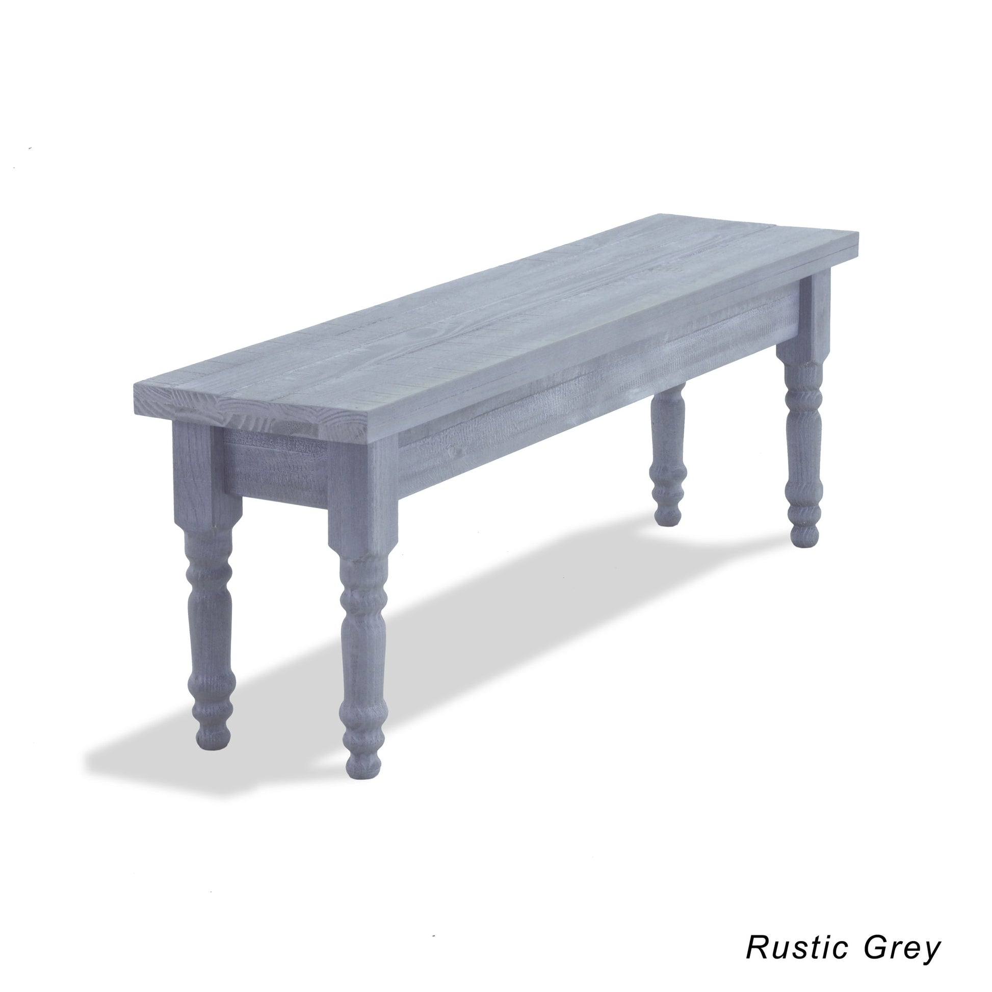 Valerie Solid Wood Bench - Rustic Gray - Grain Wood Furniture - 3