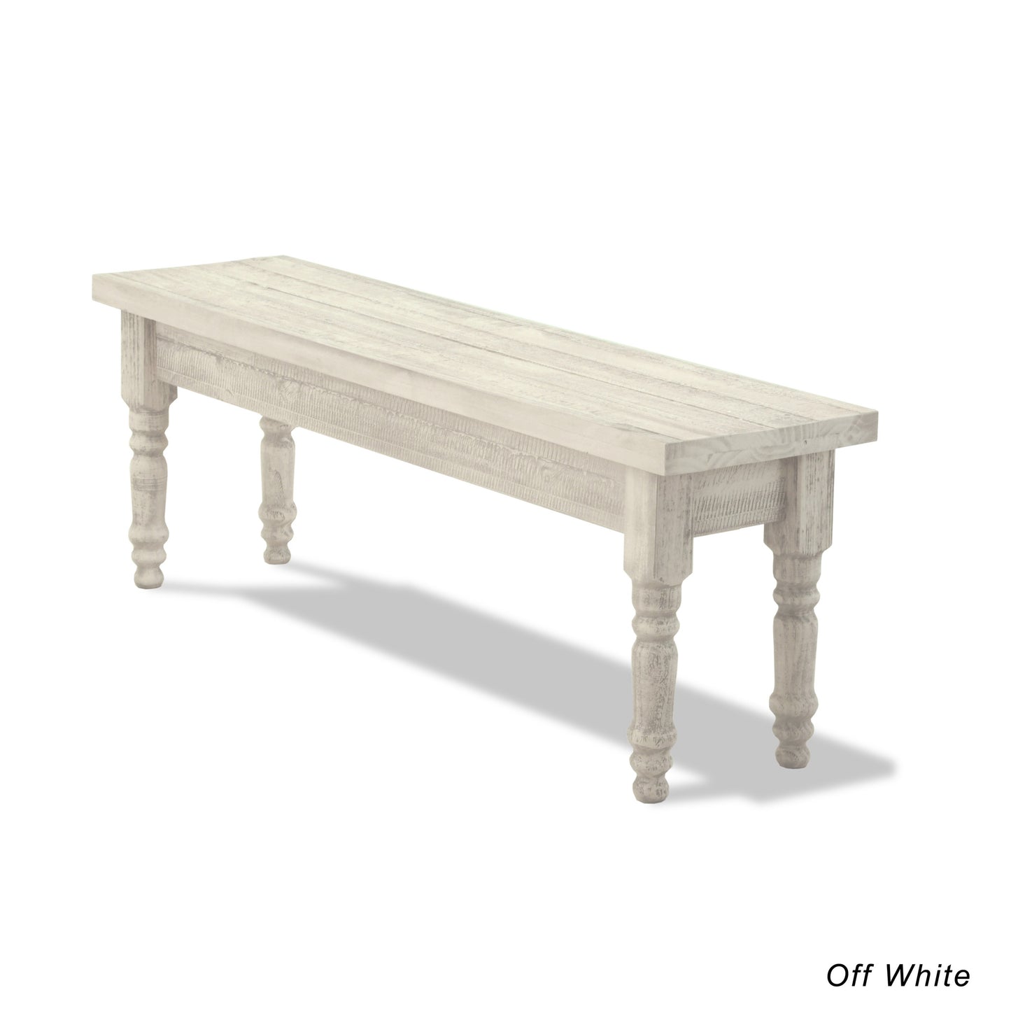 Valerie Solid Wood Bench - Off-White - Grain Wood Furniture - 4